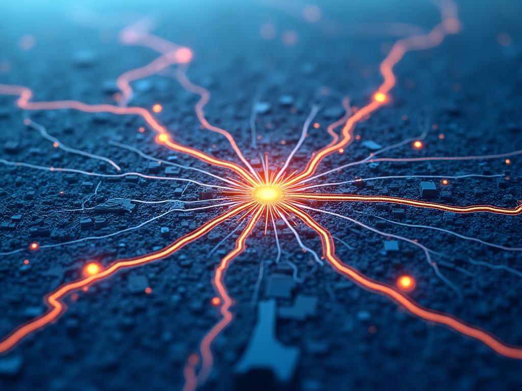 Carte de Lyon avec des trajets de livraison express symbolisés